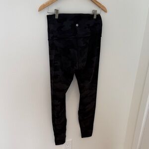 lululemon athletica Black Camo Leggings